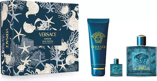 Versace Eros Ανδρικό Σετ με Eau de Parfum και Shower Gel 3τμχ