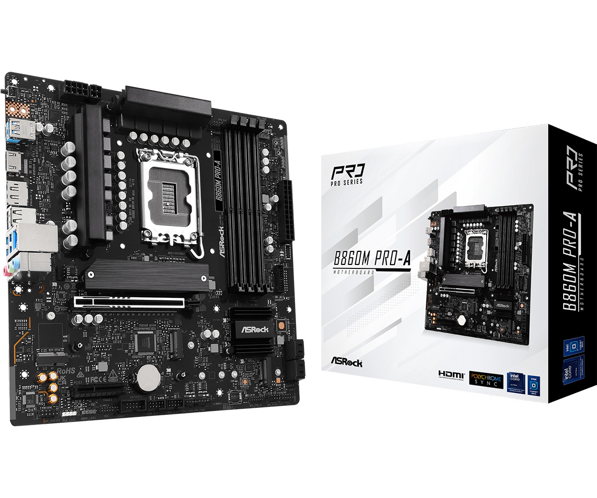 ASRock B860M Pro-A Motherboard Micro ATX με Intel 1851 Socket