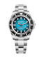 Bobroff Мъжки Часовник 44mm На Батерия Сребрист Ацталино Мбраслет