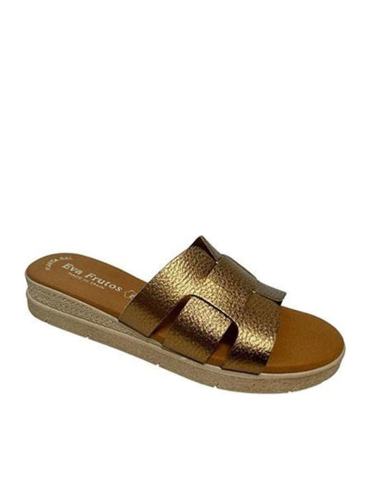 Eva Frutos Leder Flache Sandalen für Damen in G...