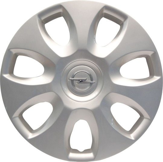 Opel Car Hubcap Set 15" 1pc Silver