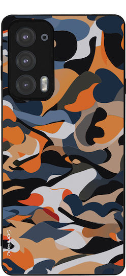 Sonique Camouflage Army Serie Hülle für Motorola Edge 20 5G Orange