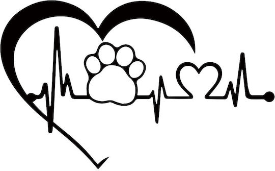 Αυτοκόλλητα Pet Αυτοκινήτου Βιτρίνας Lovely Paws
