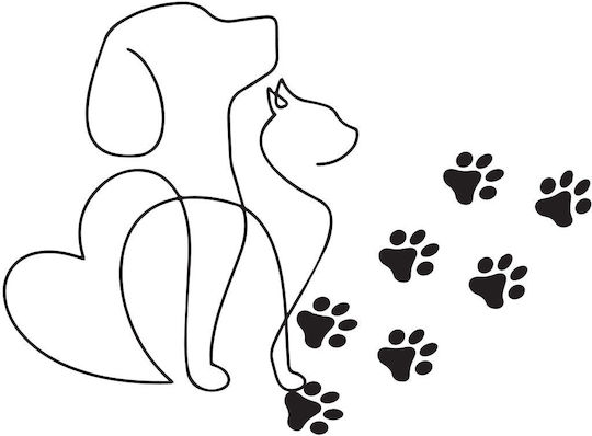 Αυτοκόλλητα Pet Αυτοκινήτου Βιτρίνας Lovely Paws