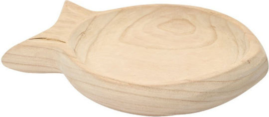 Kaemingk Wooden Round Decorative Tray 26x26x26cm