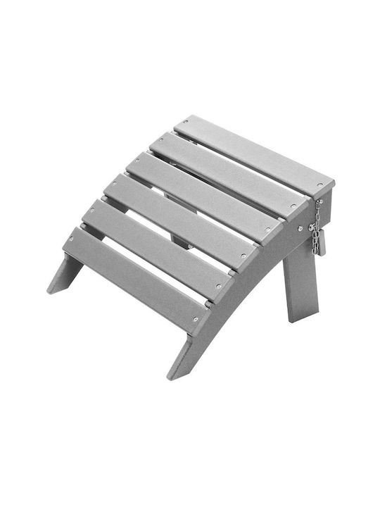 Vevor Adirondack Ottoman 16,9l x 18,9b x 13h Zoll HDPE Klappfußstütze Grau