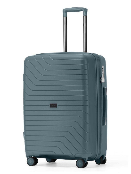 Nautica Cabin Hard Suitcase Grey Greygreen With 4 Wheels Height 55cm
