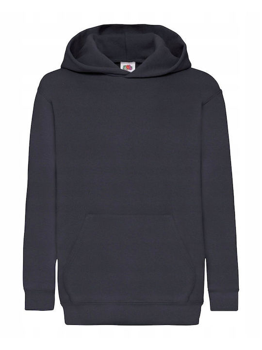 Fruit of the Loom Детски Суичър с Качулка и Джобове Deep Navy