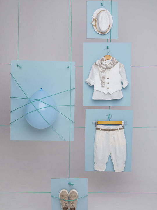 Baptism Suit for Boy Ntemis Ecru 1747 Bambolino Bmb-1747