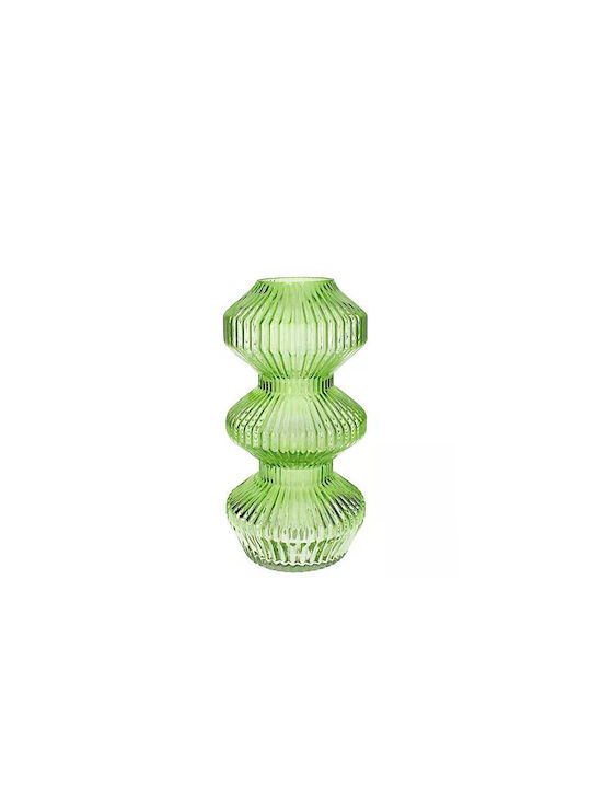 Zaros Decorative Vase Lines Green 16x30cm