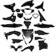 Satz Kunststoffteile Yamaha Crypton-s115 Finn115 Schwarz