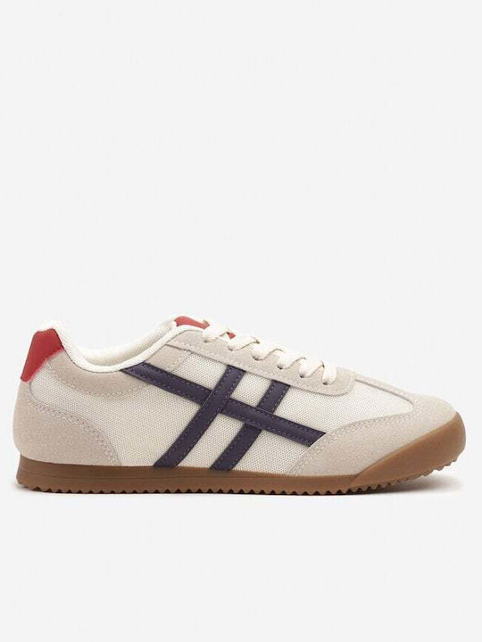Дамски Маратонки Beige with Red and Blue