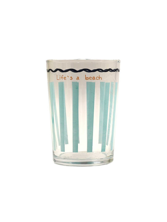 Marva Set of Glasses Water made of Glass in Blue Color 510ml 6pcs