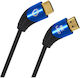 Micro HDMI-Kabel männlich - HDMI-Stecker 1,5m Blaue