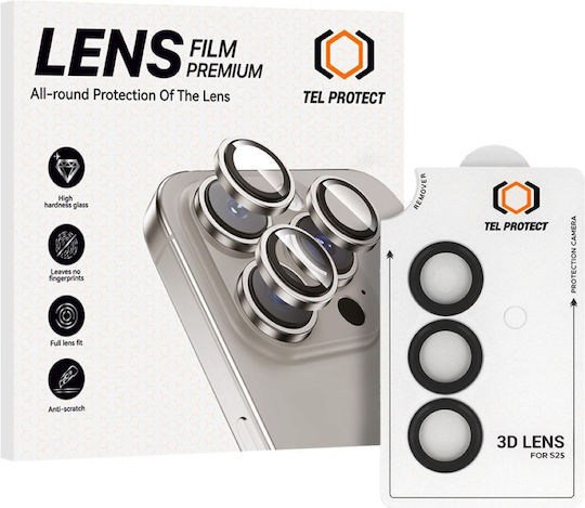 Tel Protect Προστασία Κάμερας Tempered Glass Μαύρο για το Samsung Galaxy S25