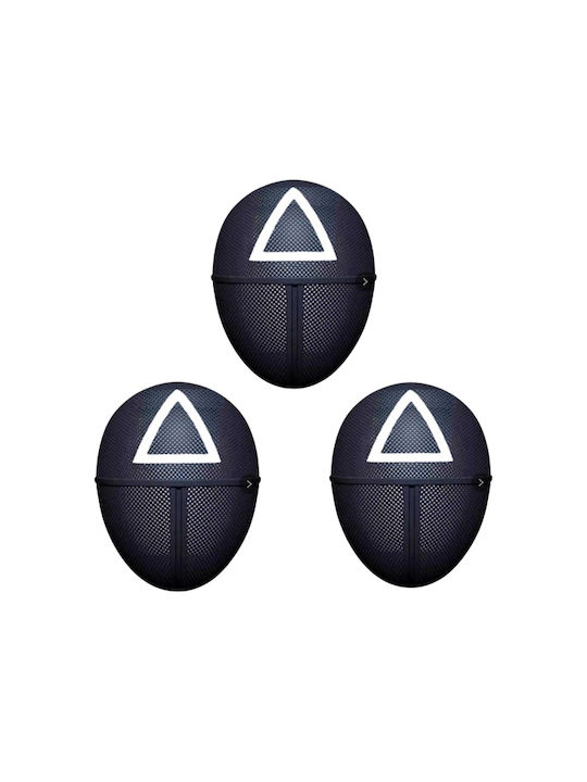 Set Three Masks Carnival Squid Game Triangle Black