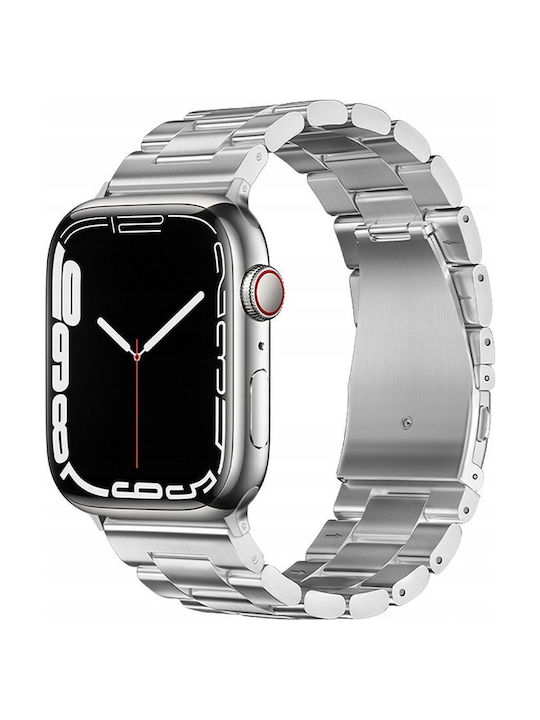 Forcell Λουράκι Ανοξείδωτο Ατσάλι Ασημί (Apple Watch 42/44/45/49 mm, Forcell)