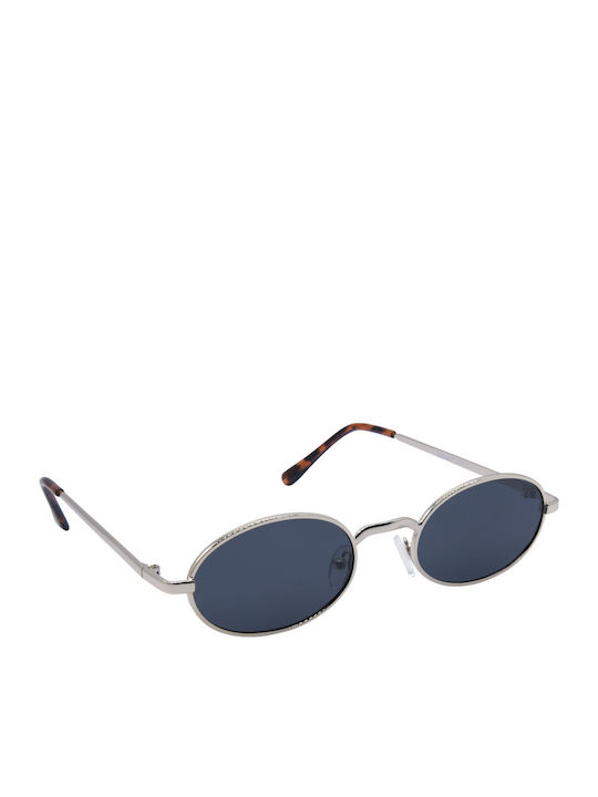 Eyelead Unisex Sunglasses with Silver Metal Frame and Blue Polarized Lens