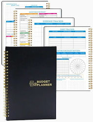 Undated Budget Planner Spiral-bound Plastic Cover Bullet Journal Style Monthly Organization In English A5 Black Undated Budget Planner Spiral-bound Plastic Cover Bullet Journal Style Monthly Organization In English A5 Black