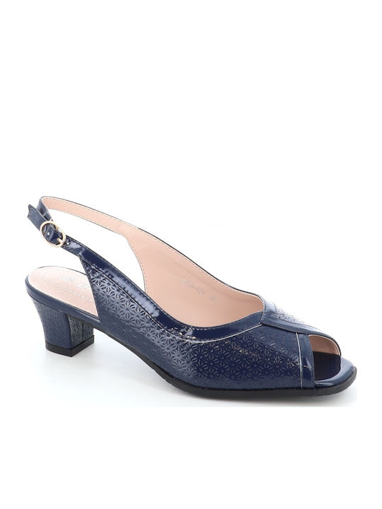 Pumps mit Riemchen Blau