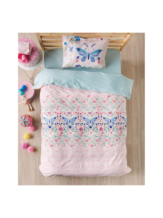 Kentia Bettwäsche-Set Einzel Baumwolle Rosa 160x270cm 3Stück