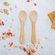 AppeKids Baby Cutlery Set with Temperature Indicator made of Bamboo for 6+ months Beige 2pcs