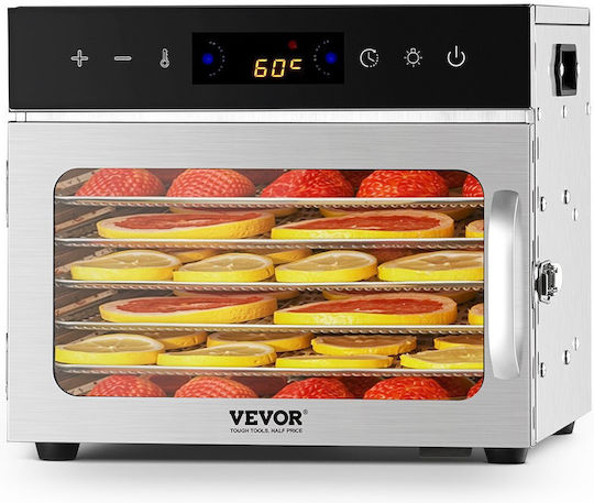 Vevor Food Dehydrator Machine 6 Trays Stainless Steel 400w Jerky Fruit Drying