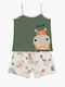 Minerva Kinder Schlafanzug Sommerlich Khaki Safari