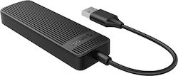 Orico Hub USB 4 Porturi USB-A ORICO-FL02-BK-BP-HW-HU