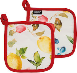 Kentia Loft Crosta Pot Holder Fabric White 2pcs