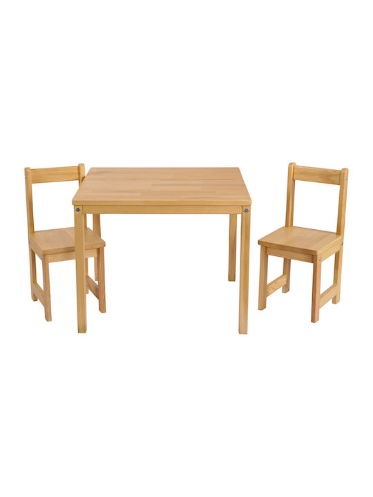 Kids Table and Chairs Set for Painting made of Wood Affetto