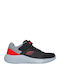 Bounder Kids Sports Shoes Running with Hoop & Loop Closure Black