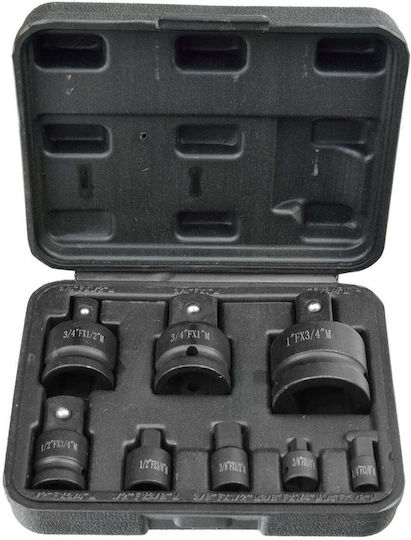 KB Global Căpăcei Pneumatic - Pneumatic Hexagonali cu Patrat de Prindere 1/2" Set 8buc