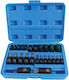 Techman Nüsse Pneumatisch Torx mit Vierkant-Antrieb 1/4", 3/8", 1/2" Set 25Stück