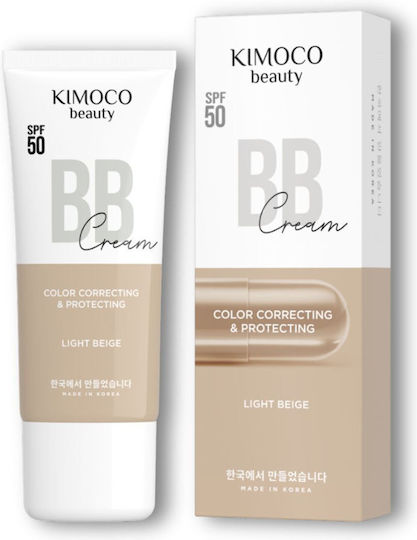 Kimoco BB Natural Beige Light Κρέμα Προσώπου Ημέρας με SPF50 για Ενυδάτωση & Ατέλειες με Ceramides & Πανθενόλη 40ml