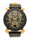 Gaga Milano Men's Watch 45mm Battery with Black Leather Strap