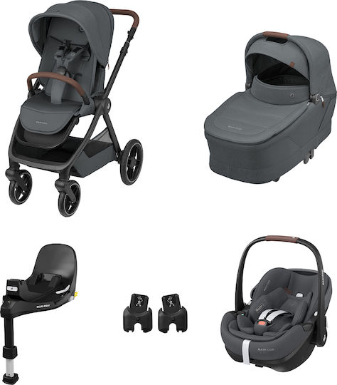 Maxi-Cosi Oxford+ Ρυθμιζόμενο Καρότσι 3 σε 1 Kατάλληλο για Nεογέννητο Twillic Graphite
