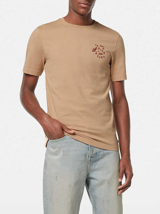 Scotch & Soda T-shirt Soft Camel