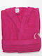 Borea Bademantel mit Kapuze Grey, Fuchsia 420gr/m²