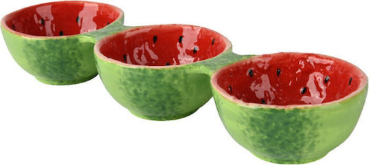 Kaemingk Ceramic Dessert Divided Serving Plate Green