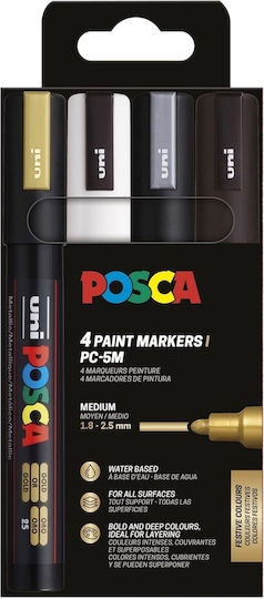 Posca Markere Permanente Festive Colours 4buc