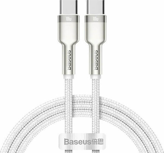 Leewello USB 2.0 Cable USB-C male - USB-C 100W Λευκό 1m