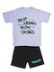 Kids' Set with Shorts Summer 2pcs Light Blue