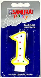 Sisma Samurai Party Birthday Candle Number 1