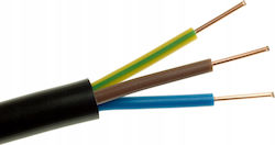 Power Cord with Cable Properties 3x4mm² Black 1m
