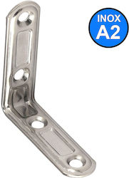 Inox Kiss Stainless Steel Corner Shelf Silver 40x40mm ART164N44