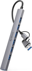 Orico USB Hub 7 Ports (USB-A / USB-C) YSA2-U3-GY-BP-HU