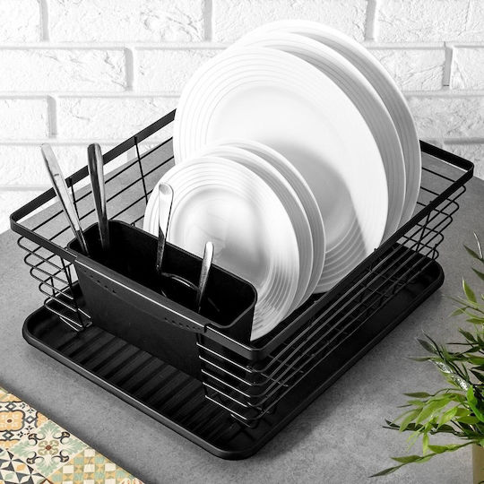 Vilde Metallic Black Sink Strainer 36x30x14.5cm Vilde Metallic Black Sink Strainer 36x30x14.5cm