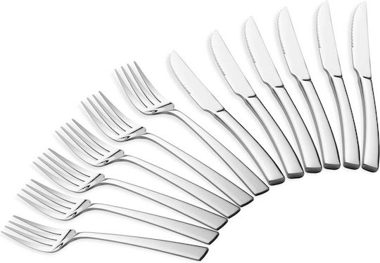 Berlinger Haus Steak Cutlery Σετ Μαχαιροπίρουνα Ανοξείδωτα Ασημί 12τμχ