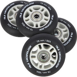 Pu 76x24 82a Black Matte 4 Pcs + Abec-9 8 Pcs Nils Extreme Set